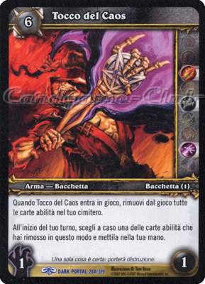 DARK PORTAL 284 / 319 Tocco del Caos rara (IT) -NEAR MINT-
