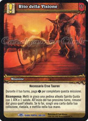 DARK PORTAL 306 / 319 Rito della Visione rara (IT) -NEAR MINT-