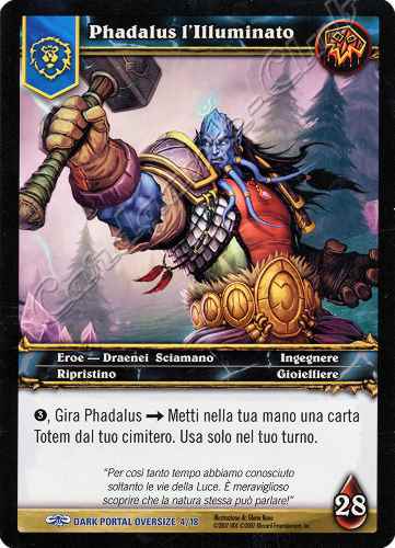 DARK PORTAL OVERSIZE 04/18 Phadalus l'Illuminato rara oversize -NEAR MINT-