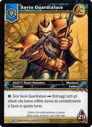 DARK PORTAL OVERSIZE 06/18 Savin Guardialuce rara oversize -NEAR MINT-