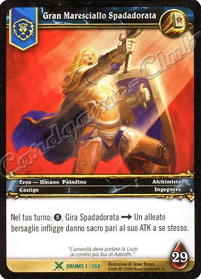 DRUMS 001 / 268 Gran Maresciallo Spadadorata non comune -NEAR MINT-