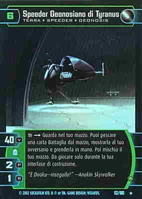 052 / 180 Speeder Geonosiano di Tyranus A rara (IT) -NEAR MINT-