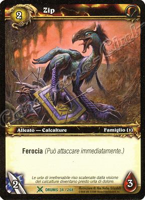 DRUMS 034 / 268 Zip non comune -NEAR MINT-