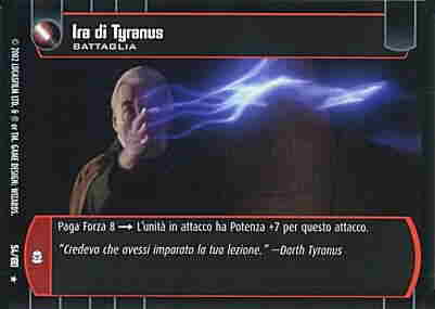 054 / 180 Ira di Tyranus rara (IT) -NEAR MINT-