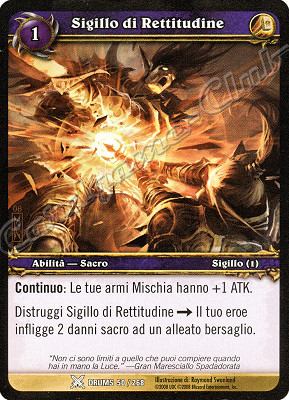 DRUMS 050 / 268 Sigillo di Rettitudine comune -NEAR MINT-