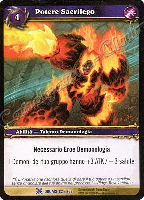 DRUMS 082 / 268 Potere Sacrilego rara -NEAR MINT-