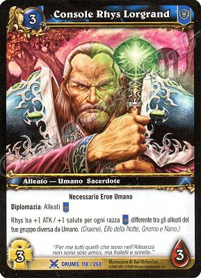 DRUMS 118 / 268 Console Rhys Lorgrand rara -NEAR MINT-