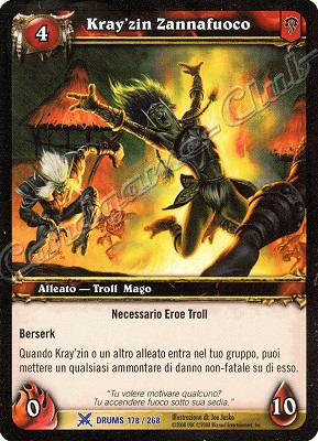 DRUMS 178 / 268 Kray'zin Zannafuoco rara -NEAR MINT-