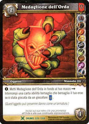 DRUMS 220 / 268 Medaglione dell'Orda non comune -NEAR MINT-
