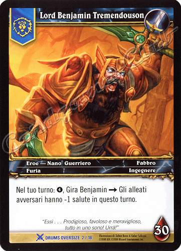 DRUMS OVERSIZE 02/18 Lord Benjamin Tremendouson rara oversize -NEAR MINT-