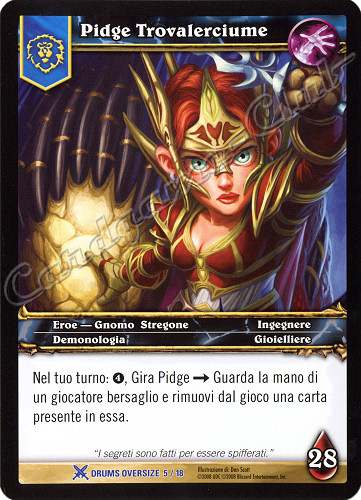 DRUMS OVERSIZE 05/18 Pidge Trovalerciume rara oversize -NEAR MINT-