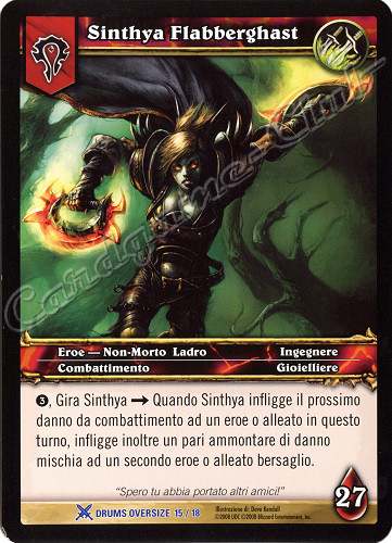 DRUMS OVERSIZE 15/18 Sinthya Flabberghast rara oversize -NEAR MINT-