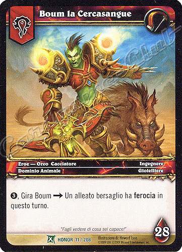 HONOR 011 / 208 Boum la Cercasangue non comune -NEAR MINT-