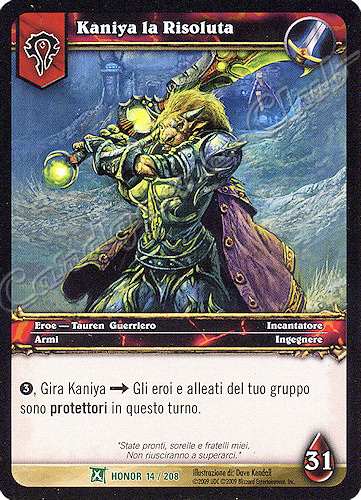 HONOR 014 / 208 Kaniya la Risoluta non comune -NEAR MINT-