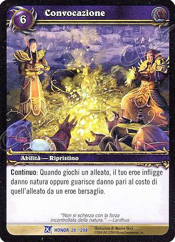 HONOR 020 / 208 Convocazione rara -NEAR MINT-