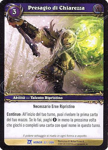 HONOR 022 / 208 Presagio di Chiarezza rara -NEAR MINT-