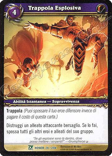 HONOR 028 / 208 Trappola Esplosiva non comune -NEAR MINT-