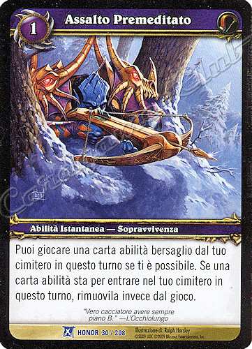 HONOR 030 / 208 Assalto Premeditato rara -NEAR MINT-