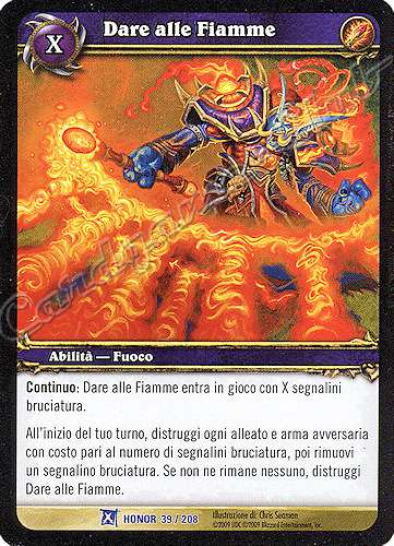 HONOR 039 / 208 Dare alle Fiamme rara -NEAR MINT-