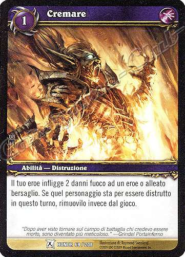 HONOR 069 / 208 Cremare comune -NEAR MINT-