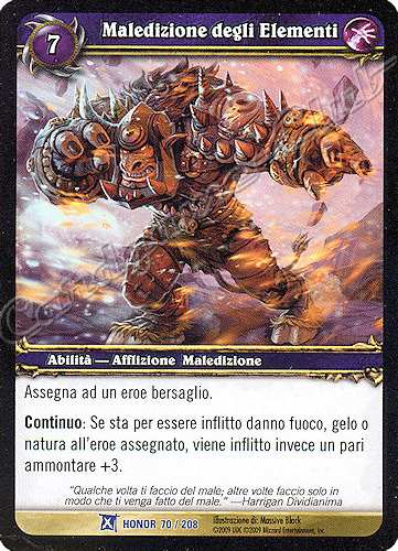 HONOR 070 / 208 Maledizione degli Elementi rara -NEAR MINT-