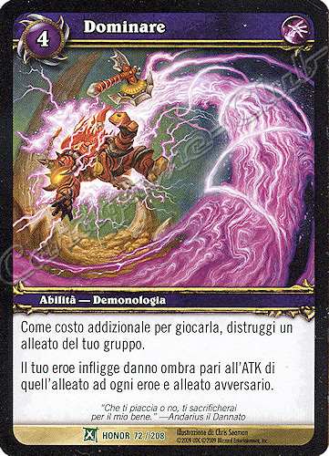 HONOR 072 / 208 Dominare non comune -NEAR MINT-