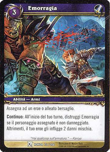 HONOR 075 / 208 Emorragia comune -NEAR MINT-