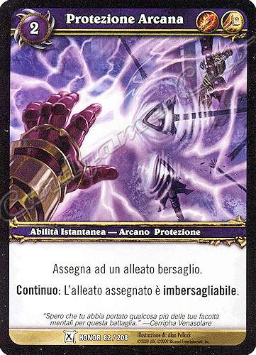 HONOR 082 / 208 Protezione Arcana comune -NEAR MINT-