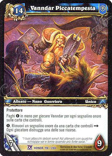 HONOR 118 / 208 Vanndar Piccatempesta epica -NEAR MINT-