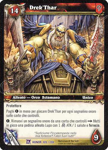 HONOR 128 / 208 Drek'Thar epica -NEAR MINT-