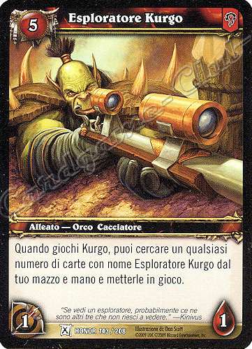 HONOR 143 / 208 Esploratore Kurgo comune -NEAR MINT-