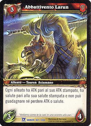 HONOR 147 / 208 Abbattivento Larun rara -NEAR MINT-