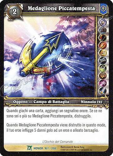 HONOR 167 / 208 Medaglione Piccatempesta non comune -NEAR MINT-