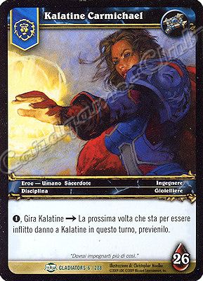 GLADIATORS 006 / 208 Kalatine Carmichael non comune -NEAR MINT-