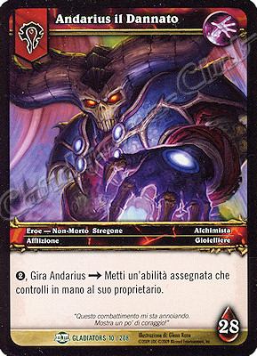 GLADIATORS 010 / 208 Andarius il Dannato non comune -NEAR MINT-