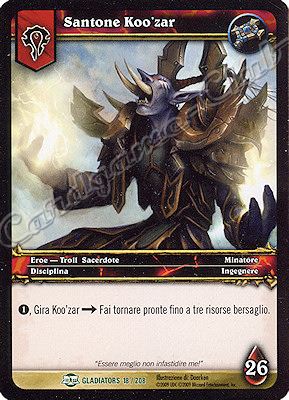 GLADIATORS 018 / 208 Santone Koo'zar non comune -NEAR MINT-