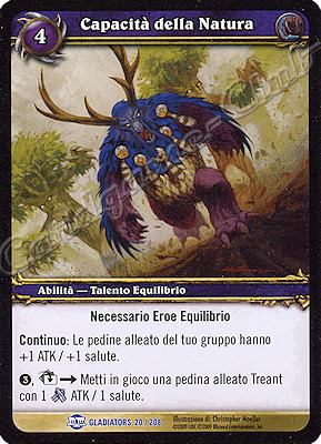 GLADIATORS 020 / 208 Capacita' della Natura rara -NEAR MINT-