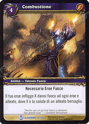 GLADIATORS 034 / 208 Combustione rara -NEAR MINT-