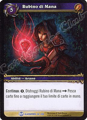 GLADIATORS 036 / 208 Rubino di Mana rara -NEAR MINT-