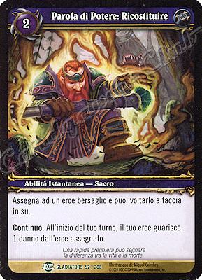 GLADIATORS 052 / 208 Parola di Potere: Ricostituire non comune -NEAR MINT-