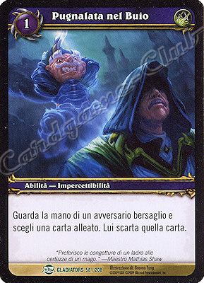 GLADIATORS 058 / 208 Pugnalata nel Buio non comune -NEAR MINT-