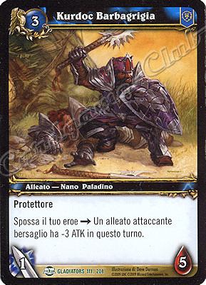 GLADIATORS 111 / 208 Kurdoc Barbagrigia non comune -NEAR MINT-