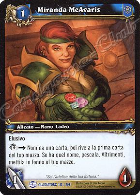 GLADIATORS 113 / 208 Miranda McAvaris rara -NEAR MINT-