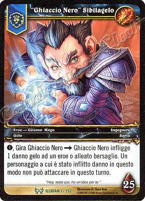 ILLIDAN 001 / 252 "Ghiaccio Nero" Sibilagelo non comune -NEAR MINT-