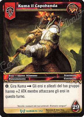 ILLIDAN 015 / 252 Kuma il Capobanda non comune -NEAR MINT-