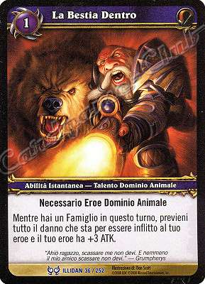 ILLIDAN 036 / 252 La Bestia Dentro rara -NEAR MINT-