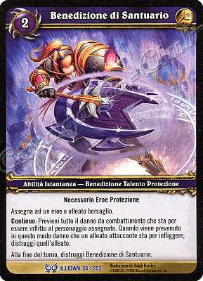 ILLIDAN 056 / 252 Benedizione di Santuario rara -NEAR MINT-
