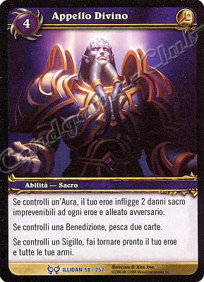 ILLIDAN 058 / 252 Appello Divino rara -NEAR MINT-