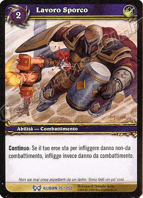ILLIDAN 075 / 252 Lavoro Sporco rara -NEAR MINT-