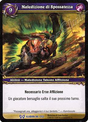 ILLIDAN 098 / 252 Maledizione di Spossatezza rara -NEAR MINT-
